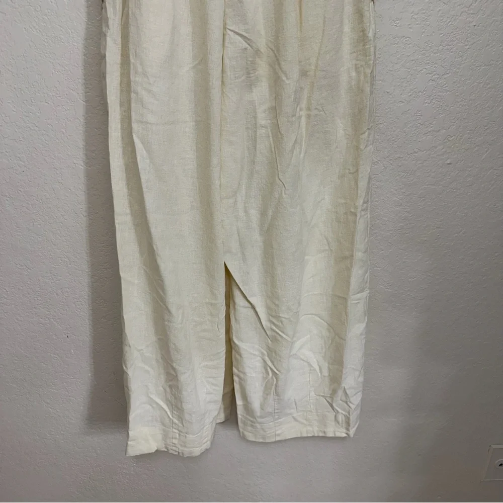 New FREE PEOPLE Cotton-Linen Wide Leg Pants